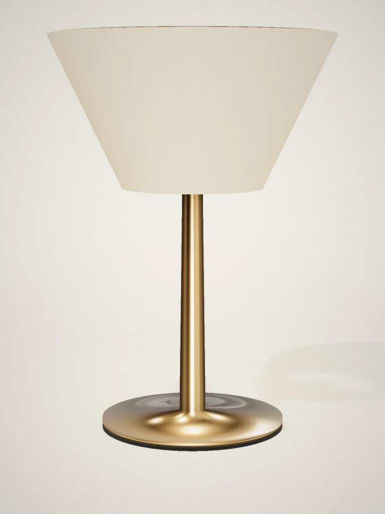 Brass & Linen Table Lamp