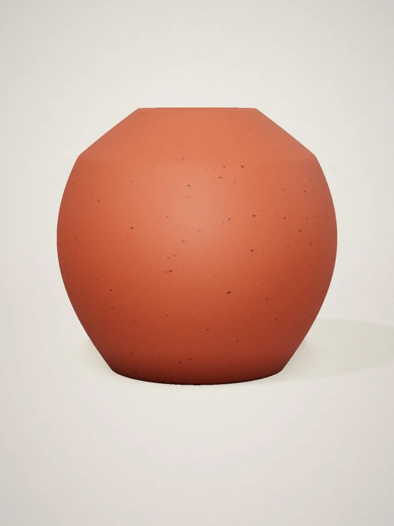 Terracotta Moon Vase